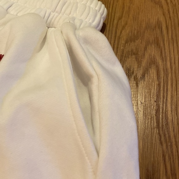 Queen of Sparkles Icon White Shorts Emoji  Sequined Motifs Size SMALL - Picture 9 of 11